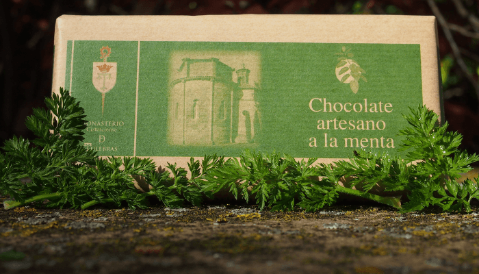 100 gr. CHOCOLATE ARTESANO NEGRO 70% CON MENTA
